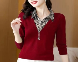 減齡假兩件長袖